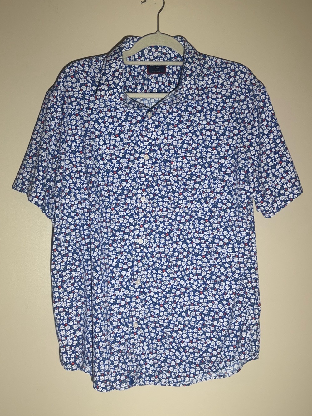 UNTUCKit Performance Short-Sleeve Kincaid Shirt | XLarge | Blue Floral Print - Picture 5 of 12